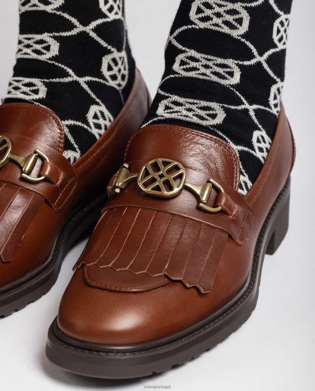 Unisa meias de algodão orgânico mulheres 6V2Z61088 preto