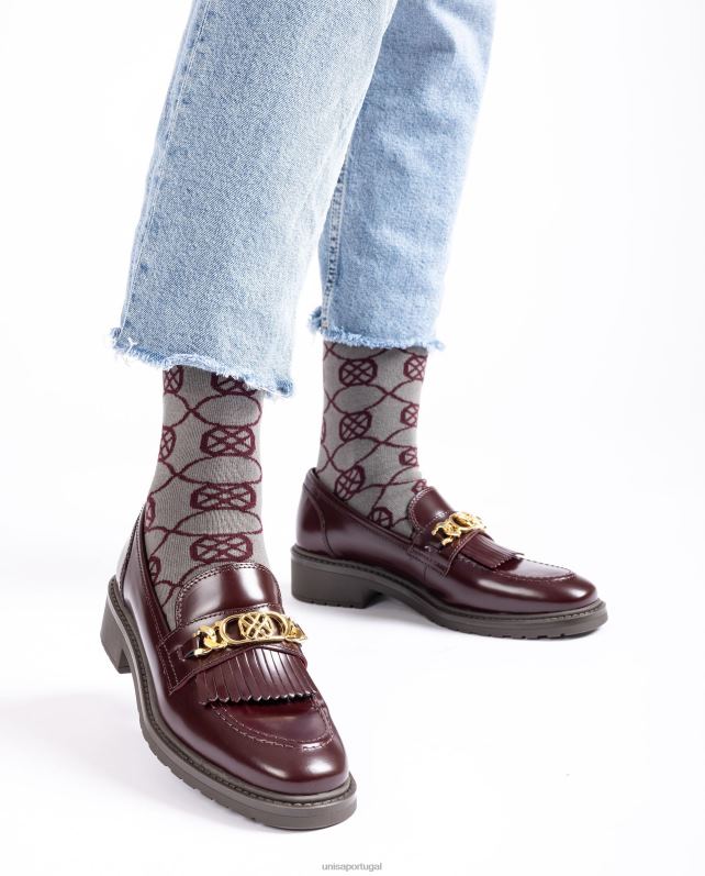 Unisa meias de algodão orgânico mulheres 6V2Z61089 cinza