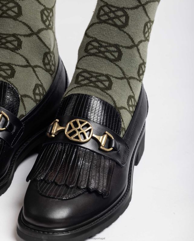 Unisa meias de algodão orgânico mulheres 6V2Z61090 verde