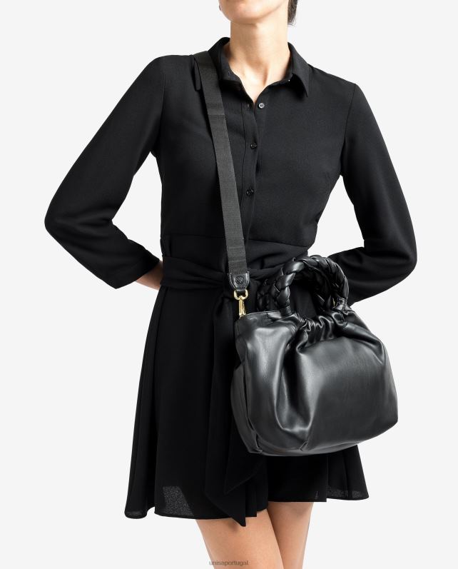 Unisa bolsa alça redonda mulheres 6V2Z61173 preto