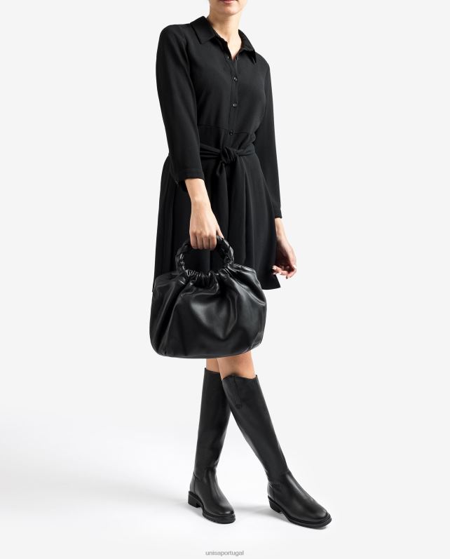 Unisa bolsa alça redonda mulheres 6V2Z61173 preto