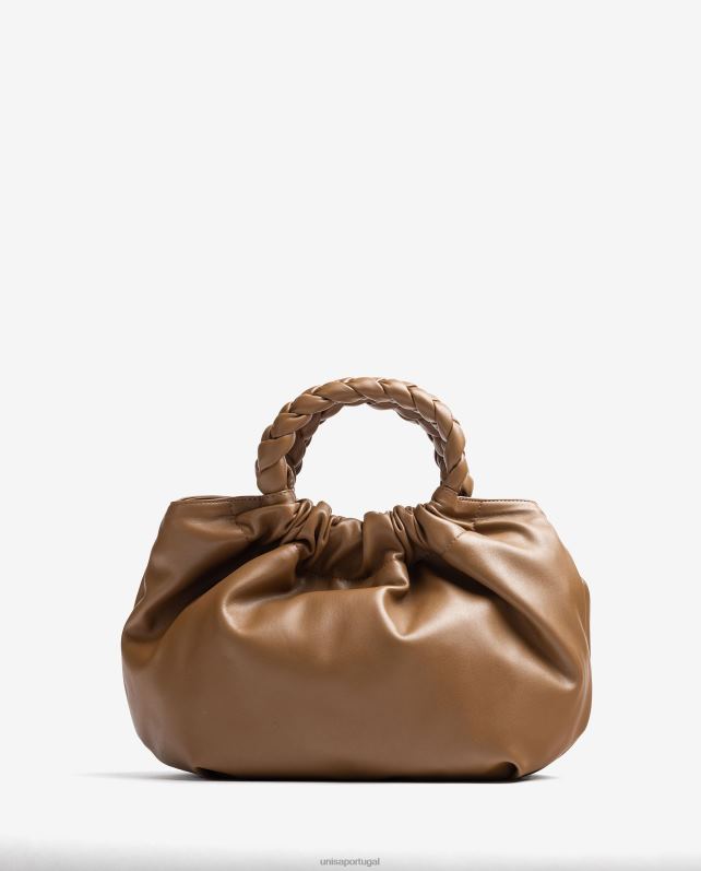 Unisa bolsa alça redonda mulheres 6V2Z61174 marrom