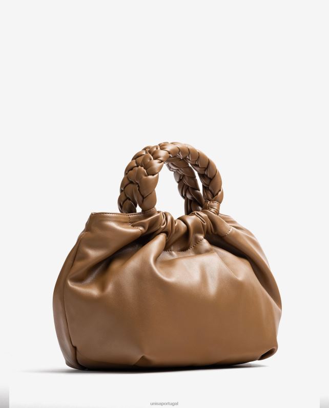 Unisa bolsa alça redonda mulheres 6V2Z61174 marrom