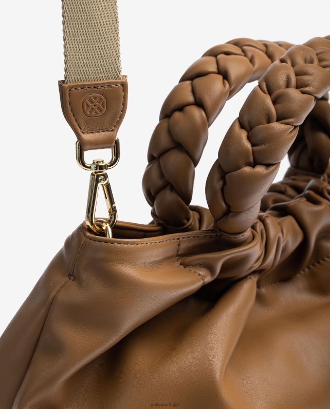 Unisa bolsa alça redonda mulheres 6V2Z61174 marrom