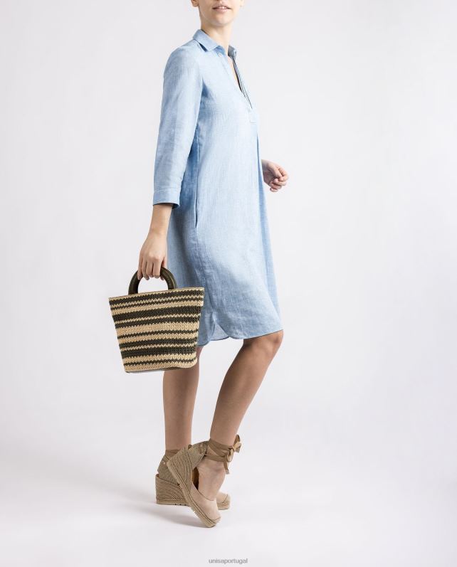 Unisa bolsa de ráfia tamanho médio mulheres 6V2Z61177 verde