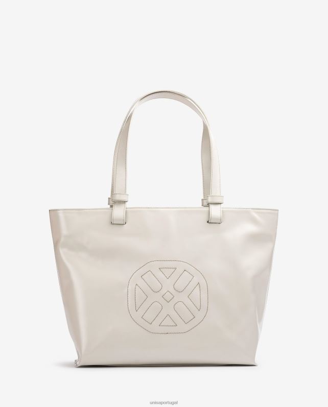 Unisa bolsa com um monograma costurado nela mulheres 6V2Z61148 branco