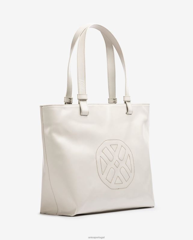 Unisa bolsa com um monograma costurado nela mulheres 6V2Z61148 branco