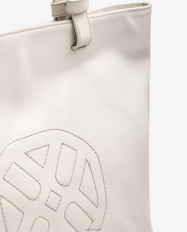 Unisa bolsa com um monograma costurado nela mulheres 6V2Z61148 branco