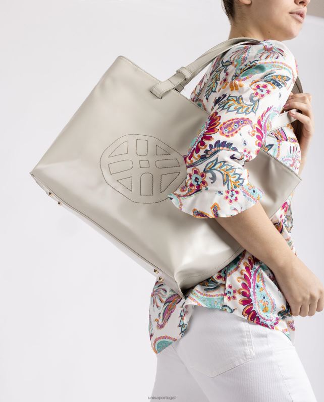 Unisa bolsa com um monograma costurado nela mulheres 6V2Z61148 branco