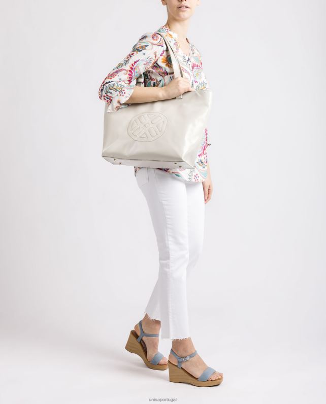 Unisa bolsa com um monograma costurado nela mulheres 6V2Z61148 branco