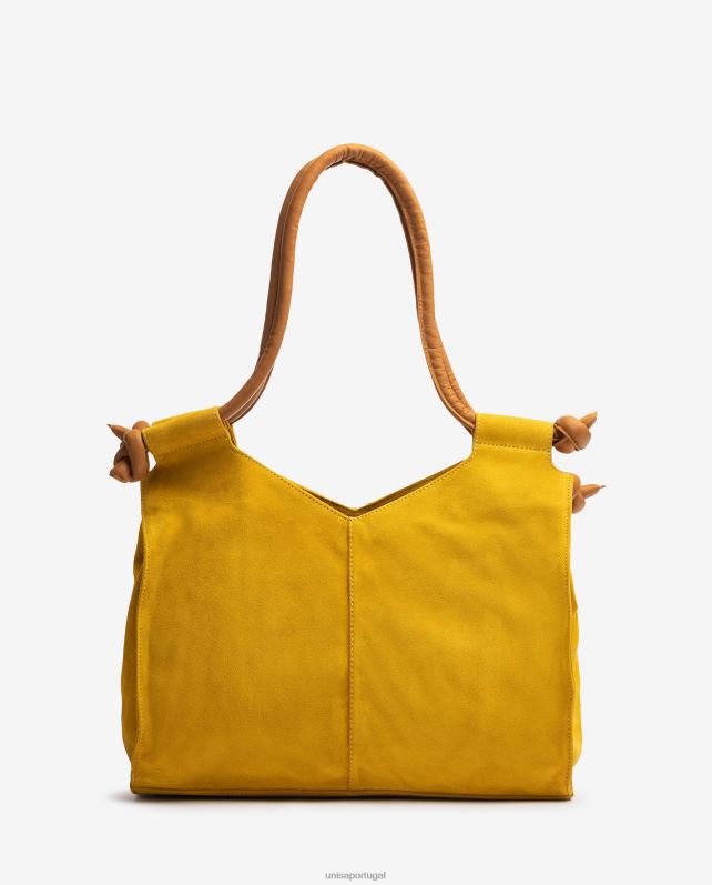 Unisa bolsa de ombro com nó mulheres 6V2Z61145 amarelo
