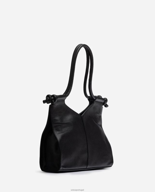 Unisa bolsa de ombro com nó mulheres 6V2Z61146 preto