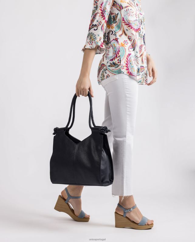 Unisa bolsa de ombro com nó mulheres 6V2Z61147 azul