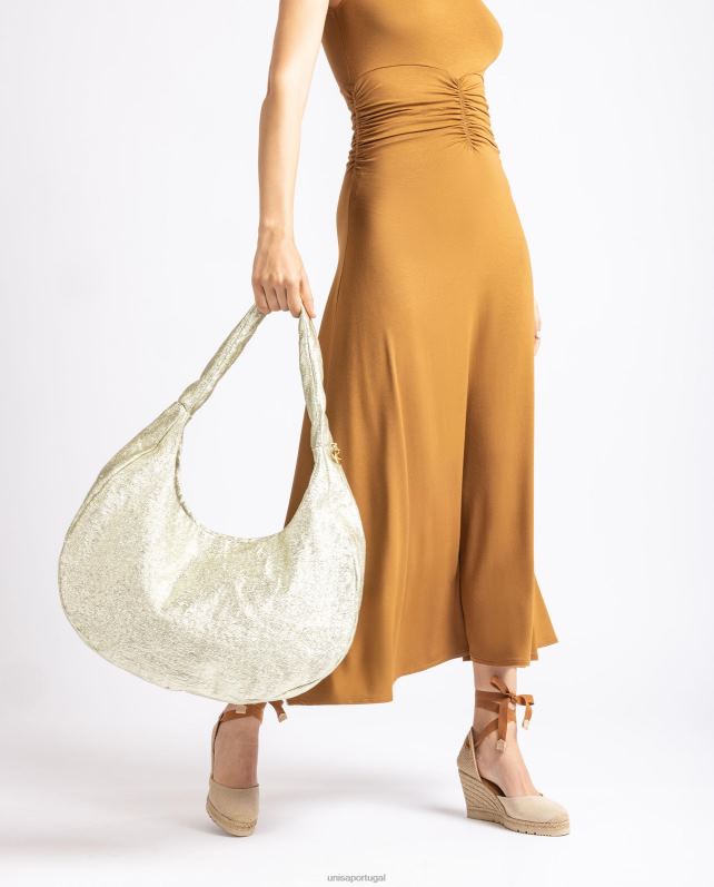 Unisa bolsa de ombro grande mulheres 6V2Z61099 ouro