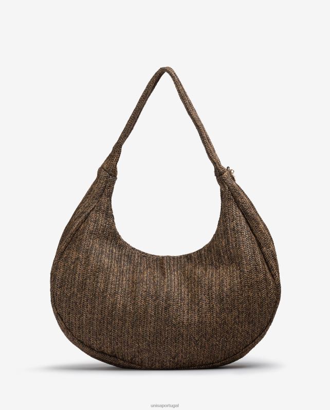 Unisa bolsa de ombro grande mulheres 6V2Z61101 marrom