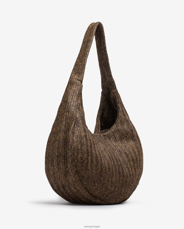Unisa bolsa de ombro grande mulheres 6V2Z61101 marrom