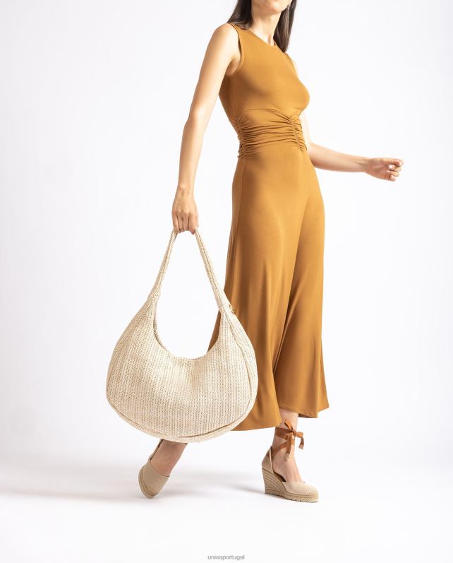 Unisa bolsa de ombro grande mulheres 6V2Z61103 marrom