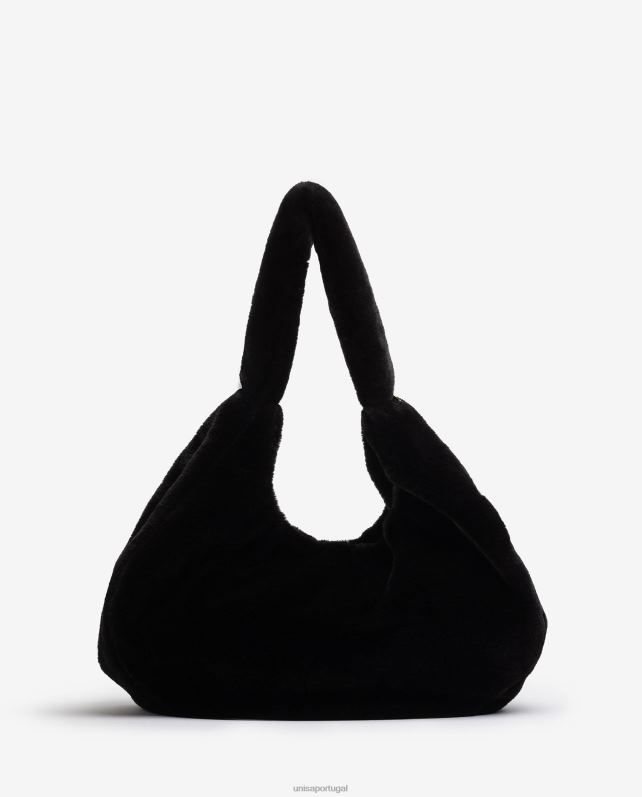 Unisa bolsa de tecido reciclado mulheres 6V2Z61124 preto