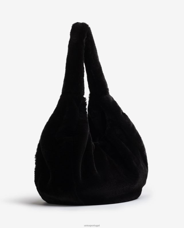Unisa bolsa de tecido reciclado mulheres 6V2Z61124 preto