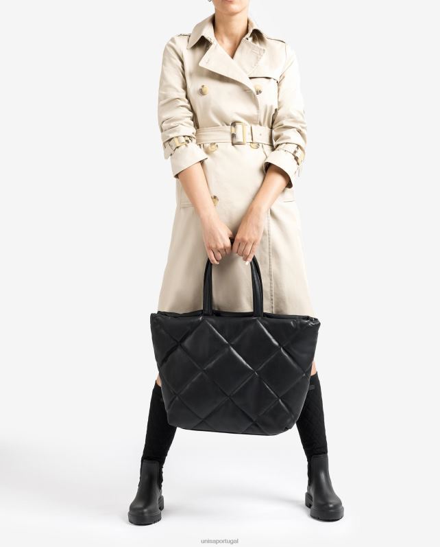 Unisa bolsa efeito matelassê mulheres 6V2Z61133 preto