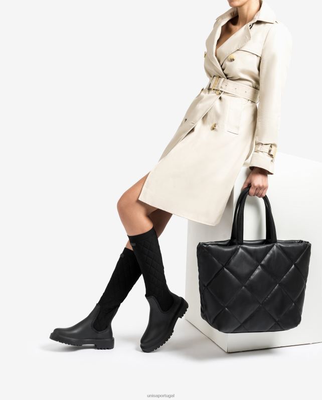 Unisa bolsa efeito matelassê mulheres 6V2Z61133 preto