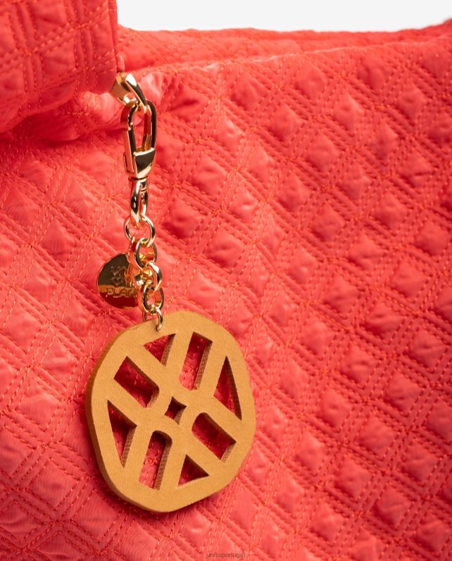 Unisa bolsa fluorescente acolchoada mulheres 6V2Z61140 vermelho