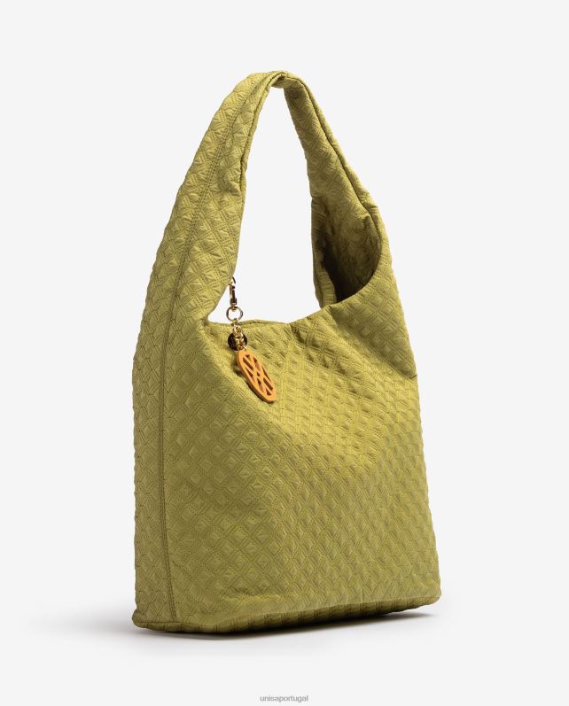 Unisa bolsa fluorescente acolchoada mulheres 6V2Z61141 verde