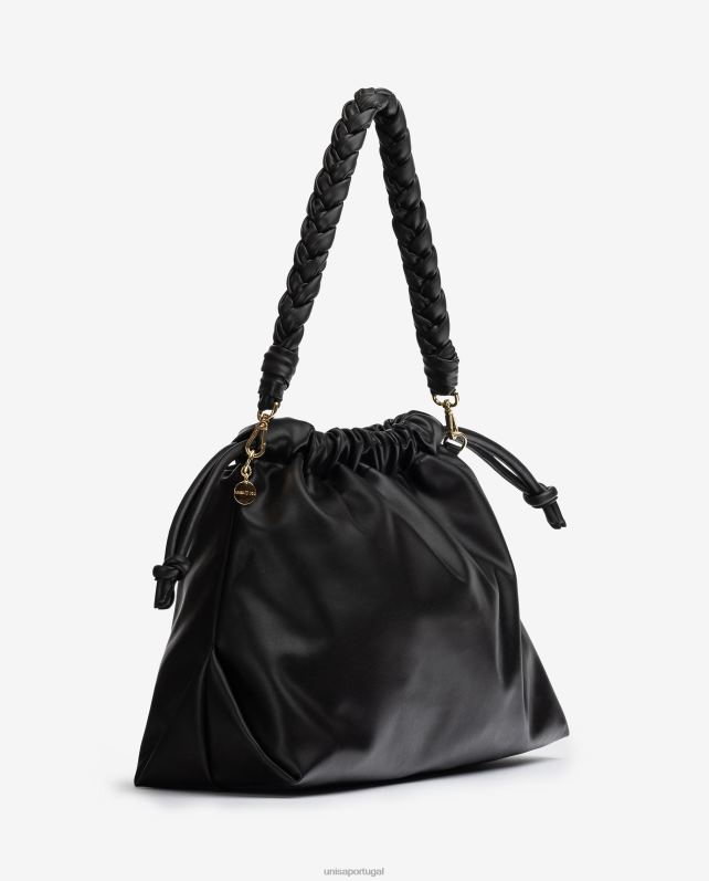 Unisa bolsa grande com babados mulheres 6V2Z61129 preto