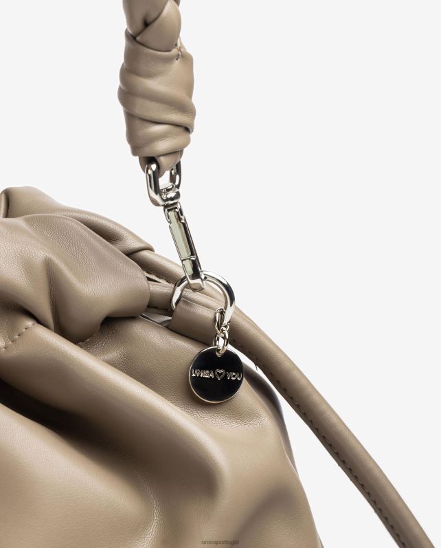 Unisa bolsa grande com babados mulheres 6V2Z61131 marrom