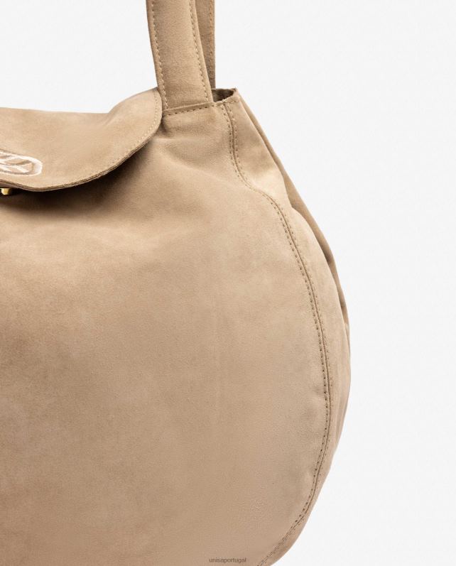 Unisa bolsa grande confeccionada em suede mulheres 6V2Z61106 bege