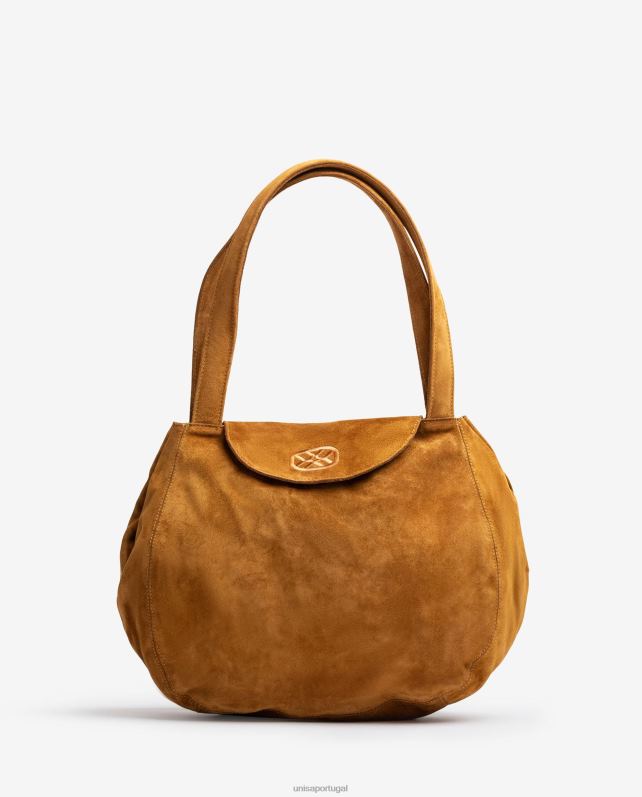 Unisa bolsa grande confeccionada em suede mulheres 6V2Z61107 marrom