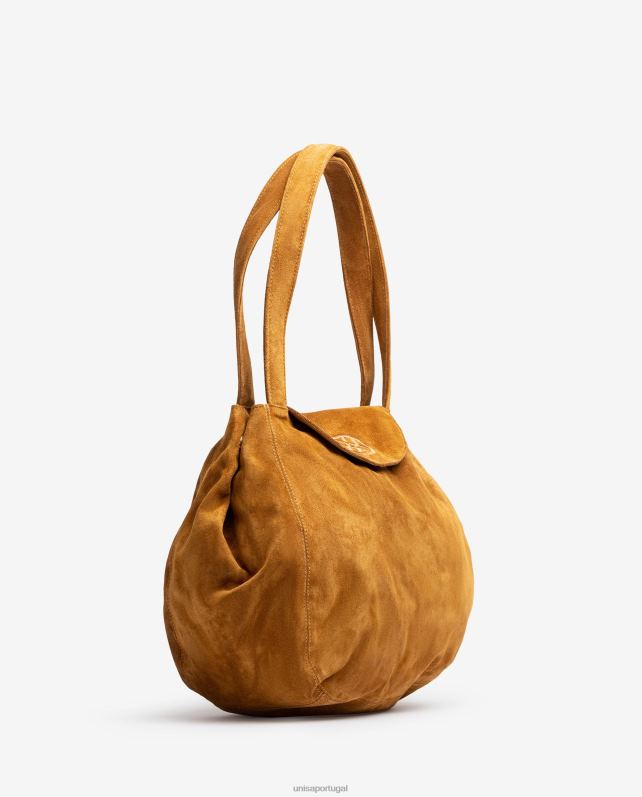 Unisa bolsa grande confeccionada em suede mulheres 6V2Z61107 marrom