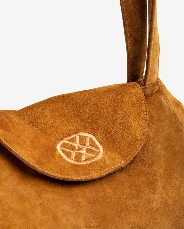 Unisa bolsa grande confeccionada em suede mulheres 6V2Z61107 marrom