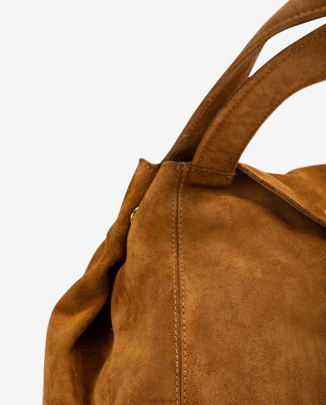 Unisa bolsa grande confeccionada em suede mulheres 6V2Z61107 marrom