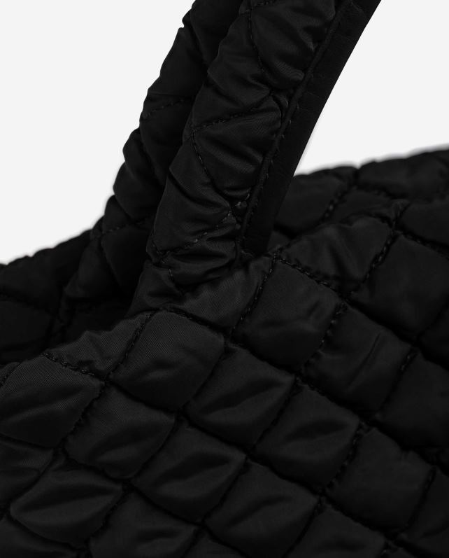 Unisa bolsa grande confeccionada em tecido acolchoado mulheres 6V2Z61134 preto