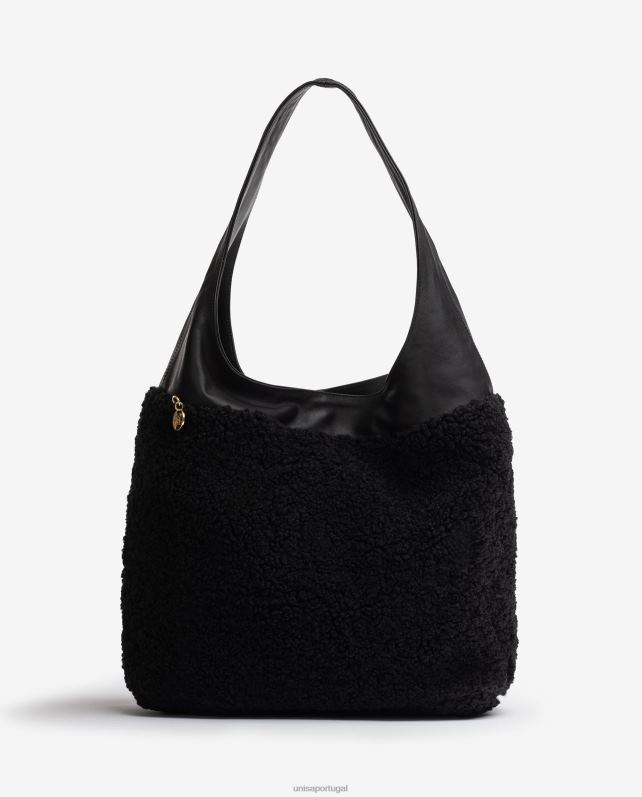 Unisa bolsa grande em tecido mulheres 6V2Z61127 preto