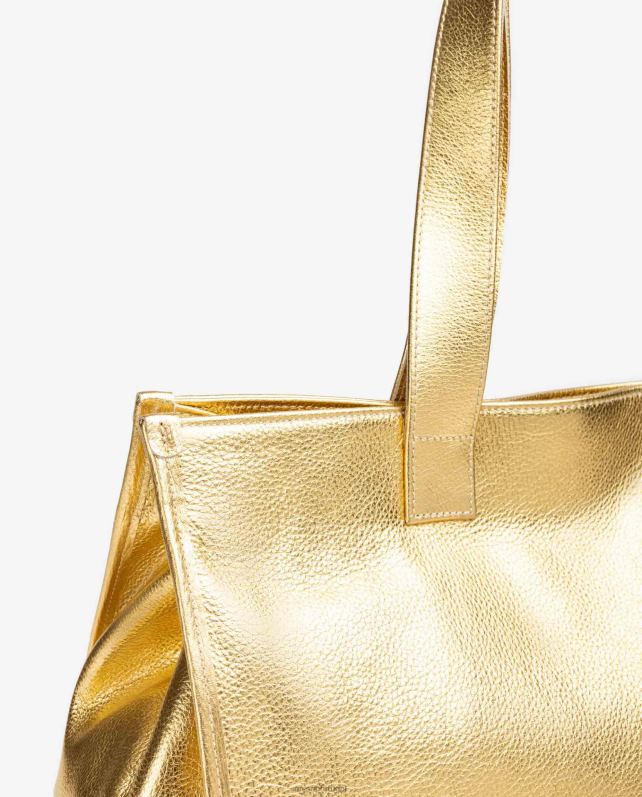 Unisa bolsa tote de couro com efeito metalizado mulheres 6V2Z61122 moda