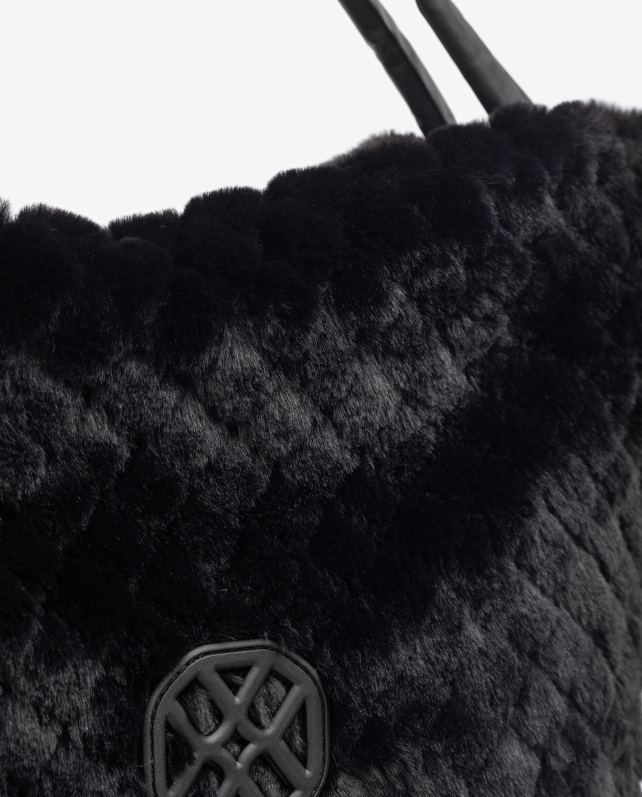 Unisa grande saco de tecido macio mulheres 6V2Z61135 preto