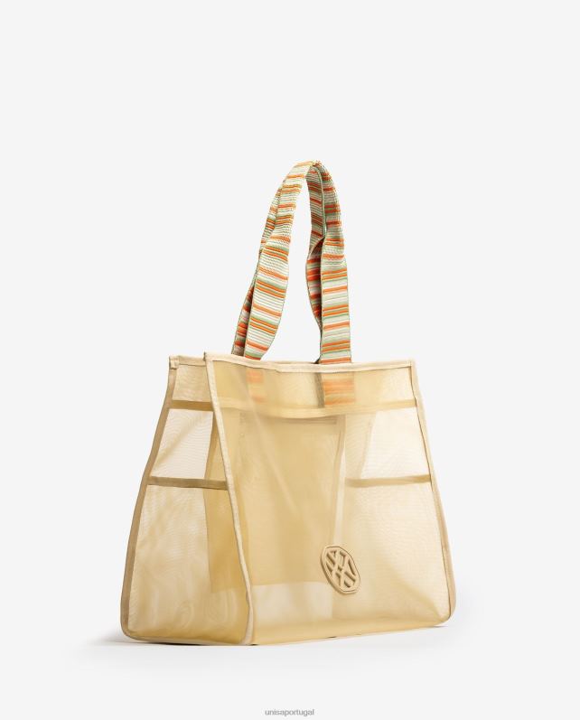 Unisa saco de malha grande mulheres 6V2Z61119 marrom