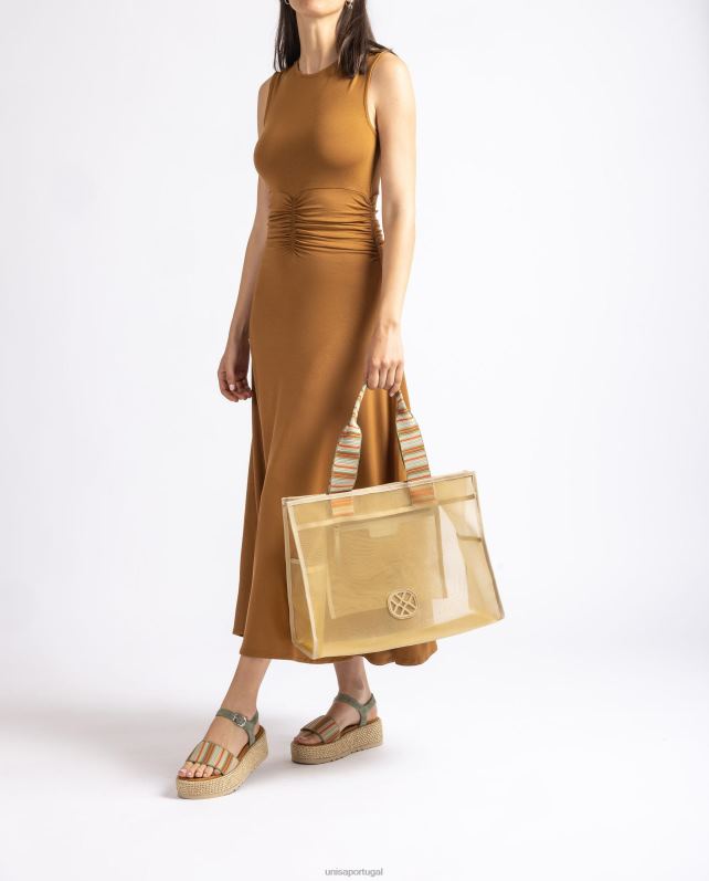 Unisa saco de malha grande mulheres 6V2Z61119 marrom