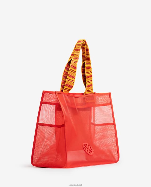 Unisa saco de malha grande mulheres 6V2Z61120 vermelho