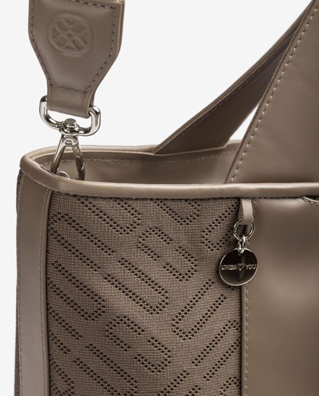 Unisa sacolinha de tecido mulheres 6V2Z61137 marrom