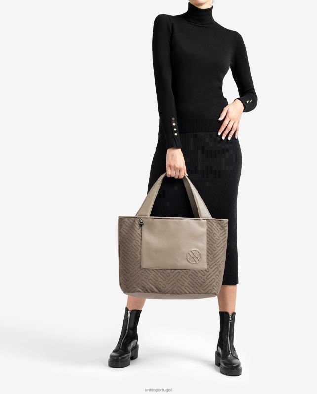 Unisa sacolinha de tecido mulheres 6V2Z61137 marrom