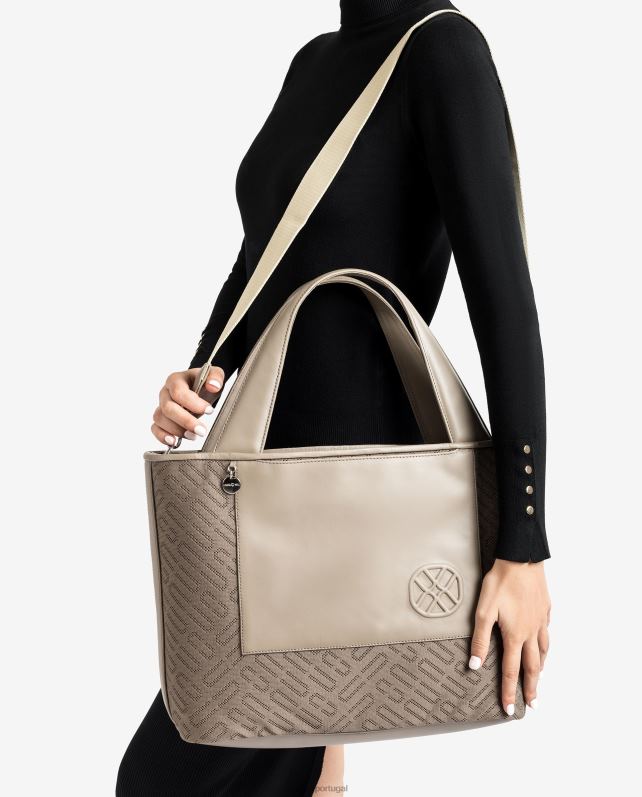 Unisa sacolinha de tecido mulheres 6V2Z61137 marrom