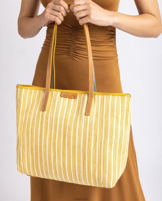 Unisa sacolinha feita com jarapa mulheres 6V2Z61116 amarelo