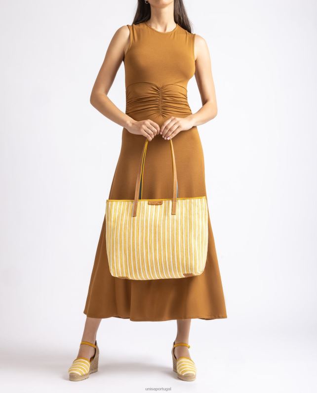 Unisa sacolinha feita com jarapa mulheres 6V2Z61116 amarelo