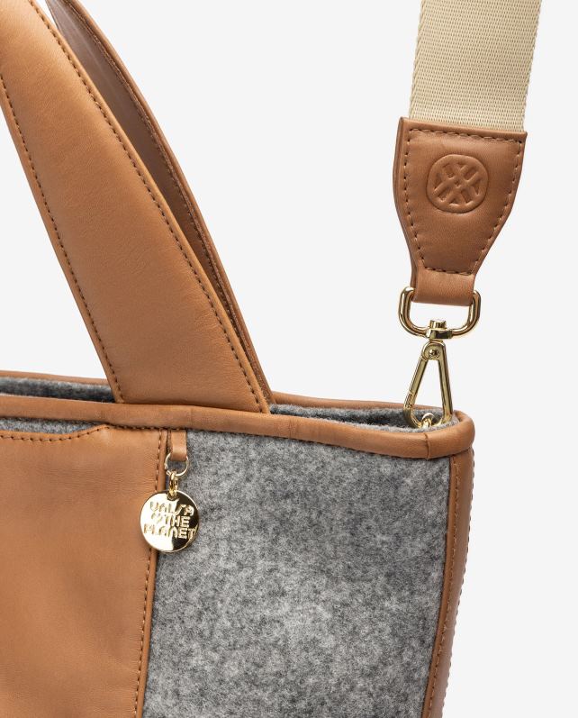 Unisa sacolinha feita com tecido reciclado mulheres 6V2Z61138 cinza