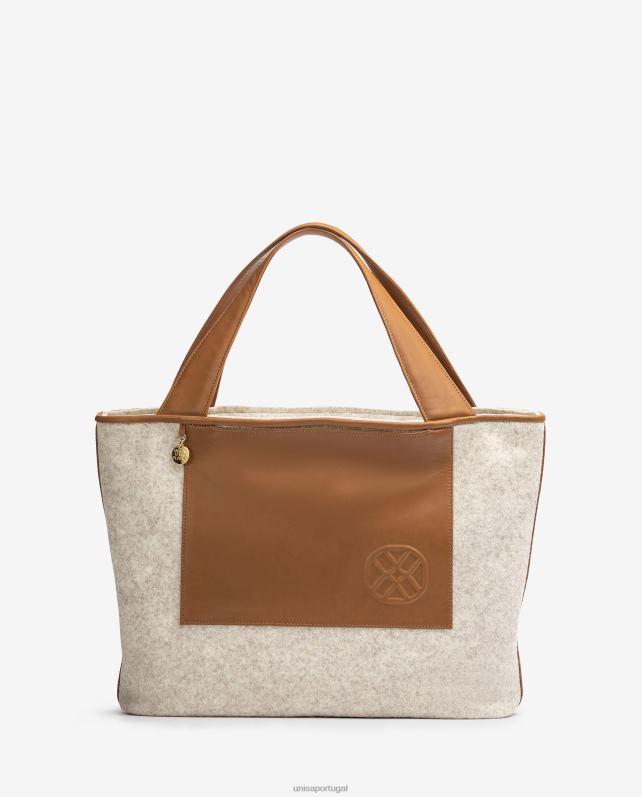 Unisa sacolinha feita com tecido reciclado mulheres 6V2Z61139 branco