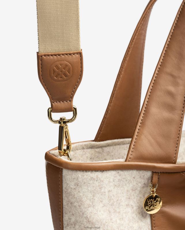 Unisa sacolinha feita com tecido reciclado mulheres 6V2Z61139 branco