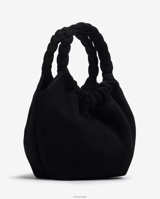 Unisa bolsa com alças trançadas mulheres 6V2Z61188 preto